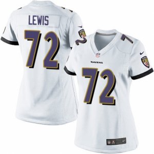 Women\'s Nike Baltimore Ravens #72 Alex Lewis Limited White NFL Jersey