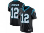 Mens Nike Carolina Panthers #12 Charles Johnson Vapor Untouchable Limited Black Team Color NFL Jersey