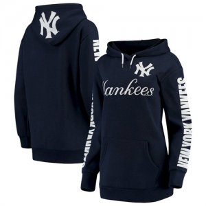 New York Yankees G III 4Her by Carl Banks Women\'s Extra Innings Pullover Hoodie Navy