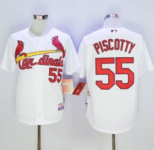 St.Louis Cardinals #55 Stephen Piscotty White Cool Base Stitched Baseball Jersey