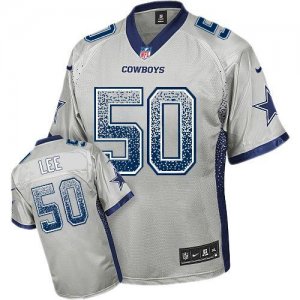 Nike Dallas Cowboys #50 Sean Lee Grey Jersey(Elite Drift Fashion)