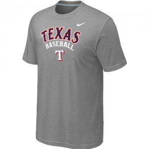 Nike MLB Texans Rangers 2014 Home Practice T-Shirt - Light Grey