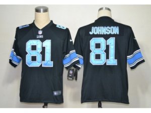 Nike NFL Detroit Lions #81 Calvin Johnson Black Jerseys,(Elite)