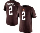 Nike Cleveland Browns #2 Johnny Manziel Pride Name & Number T-Shirt