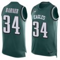 Mens Nike Philadelphia Eagles #34 Kenjon Barner Limited Midnight Green Player Name & Number Tank Top NFL Jersey