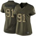 Women Nike New York Jets #91 Sheldon Richardson Green Salute to Service Jerseys