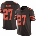 Nike Browns #27 Kareem Hunt Brown Color Rush Limited Jersey