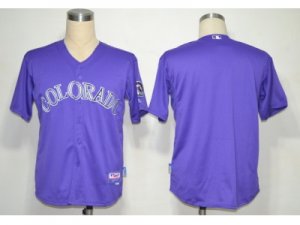 MLB Jerseys Colorado Rockies Blank Purple