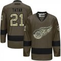 Detroit Red Wings #21 Tomas Tatar Green Salute to Service Stitched NHL Jersey