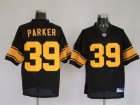 nfl pittsburgh steelers #39 parker black(yellow number)