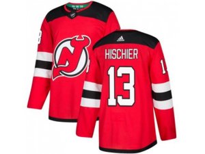 Youth Adidas New Jersey Devils #13 Nico Hischier Red Home Authentic Stitched NHL Jersey