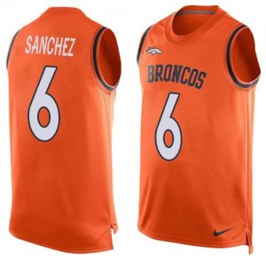 Nike Denver Broncos #6 Mark Sanchez Orange Team Color Men Stitched NFL Limited Tank Top Jersey