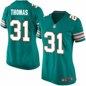 Women\'s Nike Miami Dolphins #31 Michael Thomas Limited Aqua Green Alternate NFL Jersey