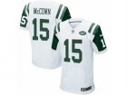 Mens Nike New York Jets #15 Josh McCown Elite White NFL Jersey
