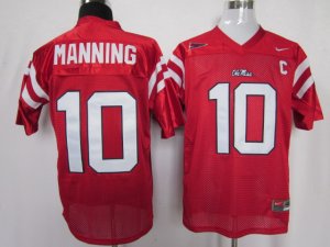 ncaa ole miss rebels #10 eli manning red