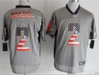 Nike Cleveland Browns #2 Manziel Grey Jerseys(USA Flag Fashion Shadow Elite)