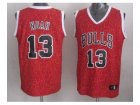 nba chicago bulls #13 noah red leopard print[2014 new