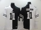 Nike Patriots #11 Julian Edelman Black And White Split Vapor Untouchable Limited Jersey
