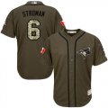 Toronto Blue Jays #6 Marcus Stroman Green Salute to Service Stitched Baseball Jersey