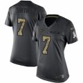 Women's Nike New York Jets #7 Geno Smith Limited Black 2016 Salute to Service NFL Jersey