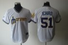 mlb seattle mariners #51 ichiro white[Cooperstown Throwback]