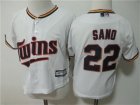 Twins #22 Miguel Sano White Toddler Jersey
