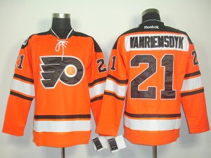 nhl philadelphia flyers #21 riemsdyk orange[black number][2011 new]