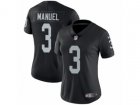 Women Nike Oakland Raiders #3 E. J. Manuel Vapor Untouchable Limited Black Team Color NFL Jersey