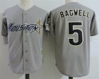 Mens Houston Astros #5 Jeff Bagwell Gray Cooperstown Collection Jersey