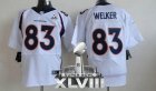 Nike Denver Broncos #83 Wes Welker White Super Bowl XLVIII NFL Jersey(2014 New Elite)