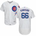 Men's Majestic Chicago Cubs #66 Munenori Kawasaki White Flexbase Authentic Collection MLB Jersey