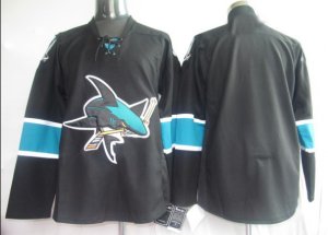 san jose sharks blank jersey black