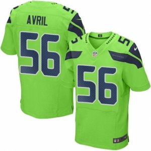 Nike Seattle Seahawks #56 Cliff Avril Green Mens Stitched NFL Elite Rush Jersey