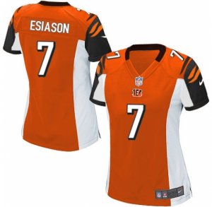 Womens Nike Cincinnati Bengals #7 Boomer Esiason Game Orange Alternate NFL Jersey