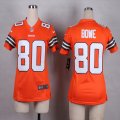 Women Nike cleveland browns #80 Bowe Orange jerseys