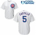 Mens Majestic Chicago Cubs #5 Welington Castillo Authentic White Home Cool Base MLB Jersey