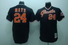 mlb giants #24 mays m&n black