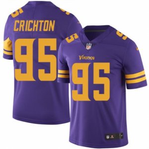 Youth Nike Minnesota Vikings #95 Scott Crichton Limited Purple Rush NFL Jersey