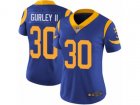 Women Nike Los Angeles Rams #30 Todd Gurley Vapor Untouchable Limited Royal Blue Alternate NFL Jersey
