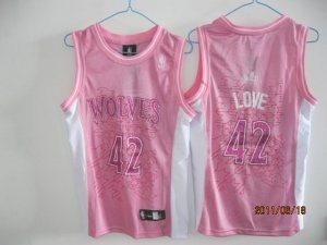 women nba minnesota timberwolves #42 love pink