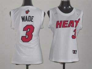 women nba miami heat #3 wade white