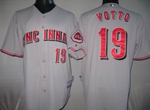 mlb cincinnati reds #19 votto grey