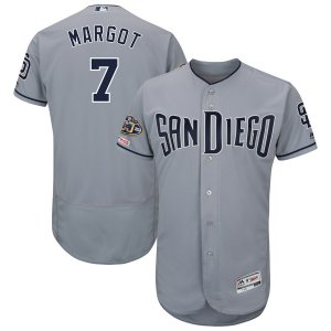 Padres #7 Manuel Margot Gray 50th Anniversary and 150th Patch FlexBase Jersey