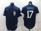 Royals #17 Hunter Dozier Navy Nike 2022 City Connect Cool Base Jersey