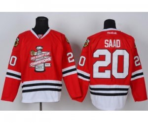 nhl jerseys chicago blackhawks #20 saad red[new 2013 stanley cup champions]