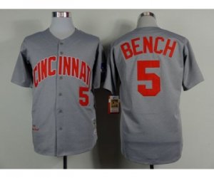 mlb jerseys cincinnati reds #5 bench grey