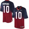 Men Nike Houston Texans #10 DeAndre Hopkins Navy Blue Red Men Stitched NFL Elite Fadeaway Fashion Jersey