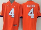 NCAA Clemson Tigers #4 Watson Orange Jerseys