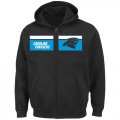 Carolina Panthers Majestic Touchback Full Zip Hoodie Black