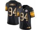 Mens Nike Steelers #94 Lawrence Timmons Black Stitched NFL Limited Gold Rush Jersey